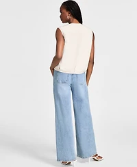 Bar Iii Women's Bubble-Hem Cargo Vest, Exclusively at Macy's