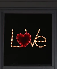 Northlight 17" Lighted "Love" with Heart Valentine's Day Window Silhouette Decoration