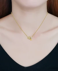Giani Bernini Cubic Zirconia Heart Pendant Necklace (3/8 ct. t.w.) 18k Gold-Plated Sterling Silver, 16" + 2" extender, Exclusively at Macy's