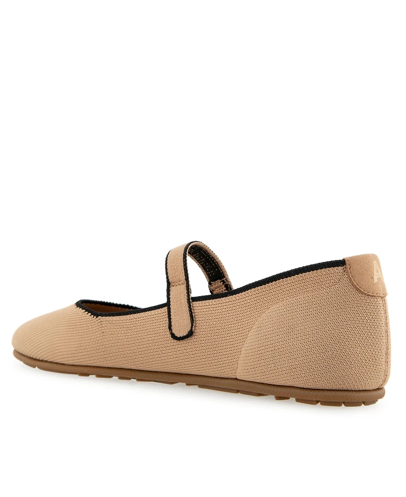 Aerosoles Women's Perry Knit Round Toe Mary Jane Flats