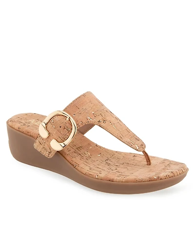 Aerosoles Women's Izola Round Toe Wedge Sandals