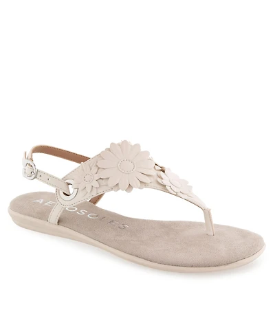 Aerosoles Women's Connie Round Toe Flat Sandals