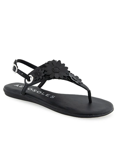 Aerosoles Women's Connie Round Toe Flat Sandals