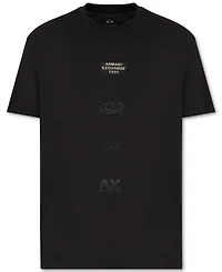 A|X Armani Exchange Men's Classic Fit Short Sleeve Stacked Logo Graphic T-Shirt