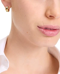 Kate Spade New York Small Pave Chunky Huggie Hoop Earrings, 0.5"