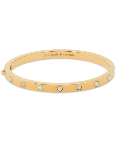 Kate Spade New York Set In Stone Gold-Tone Hinge Bangle Bracelet