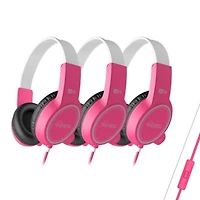 Mee Audio Kidjamz Kj35 3 Pack 3.5mm Kids Headphones W Inline Microphone