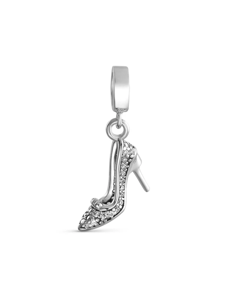 Bling Jewelry Fashionista Crystal High Heel Stiletto Dangle Charm Bead European Bracelet