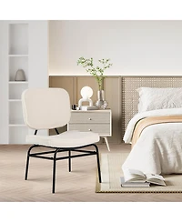 Modern Upholstered Accent Chair with Comfortable Cushion and Stylish Design