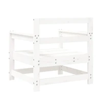 Patio Chairs 2 pcs White Solid Wood Pine
