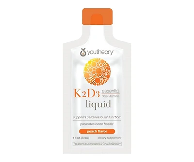 Youtheory K2D3 On Th Go Peach 12 Packets