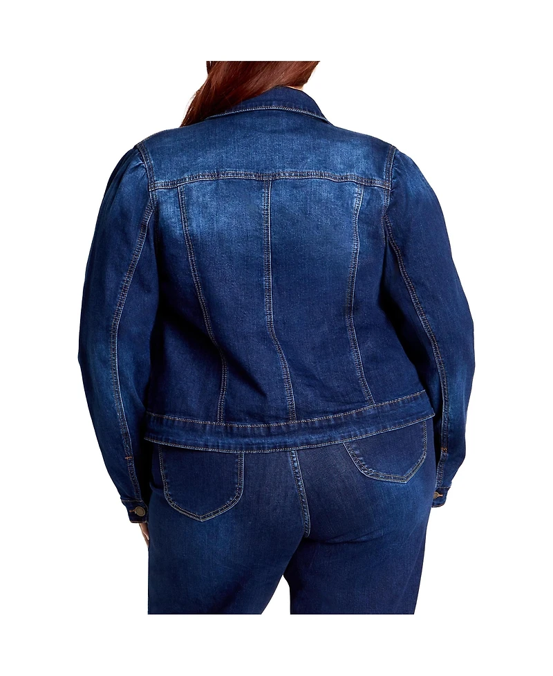 City Chic Plus Kira Denim Jacket