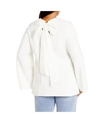 Plus Size Bow Back Sweater