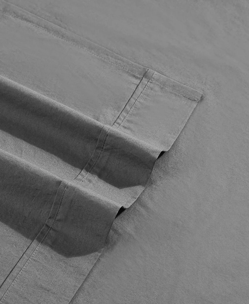 Calvin Klein Washed 200-Thread Count Cotton 3-Pc. Sheet Set, Twin