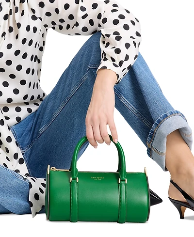kate spade new york Spade Icon Small Leather Barrel Bag
