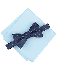 Alfani Men's Inari Dot Bow Tie & Solid Pocket Square Set, Exclusively at Macy's