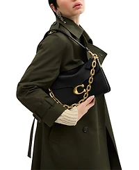 Coach Chain Tabby Medium Leather Shoulder Bag