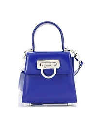 Pre-Owned Salvatore Ferragamo Xs Iconic Top Handle Bag Leather