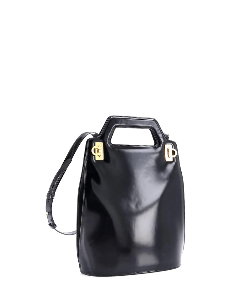 Pre-Owned Salvatore Ferragamo North South Wanda Top Handle Shoulder Bag Leather