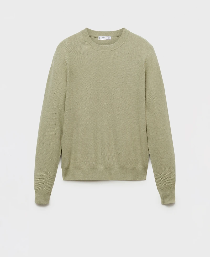 Mango Men's Slim-Fit Micro-structured Knit Sweater