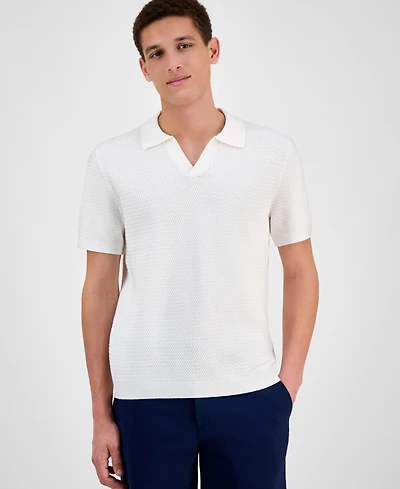 Alfani Men's Textured Polo Shirt, Exclusively at Macy's