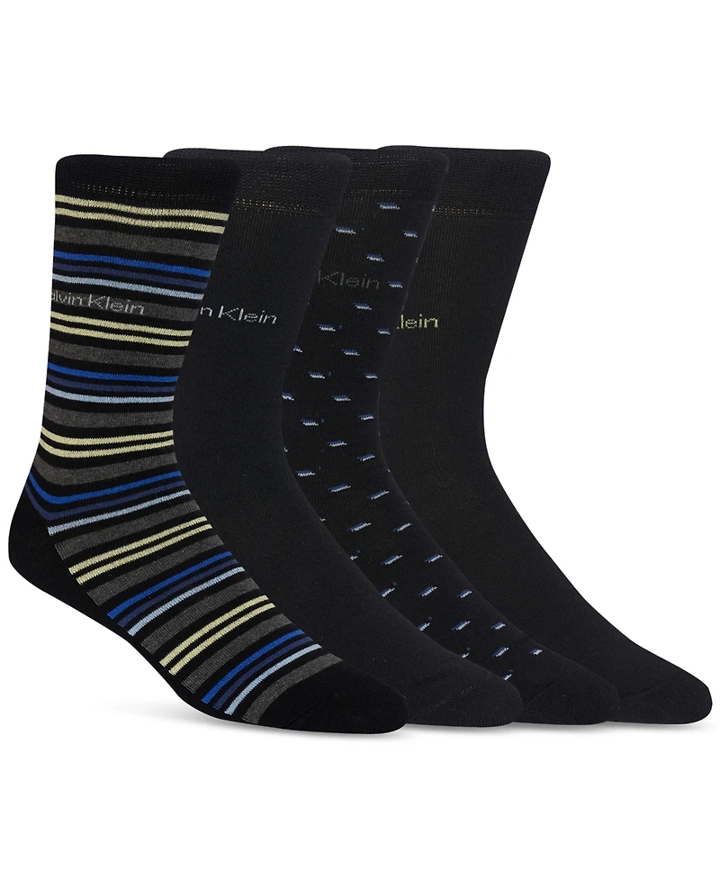 Calvin Klein Men's Dress Crew Socks, 4-pack