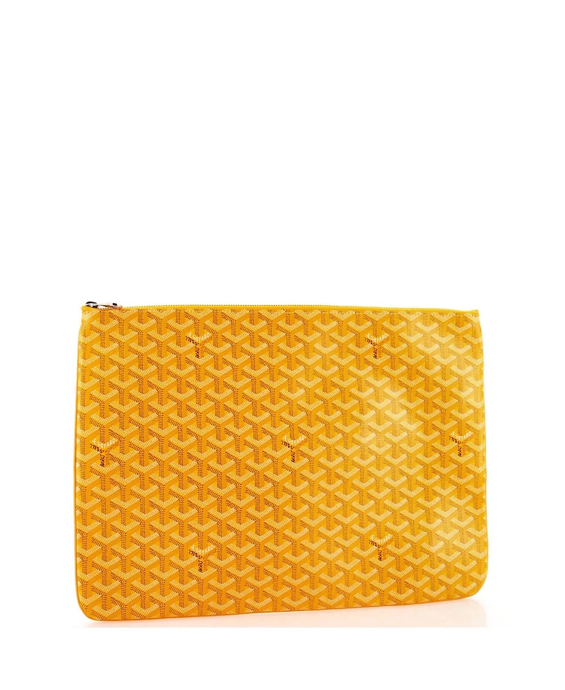 Pre-Owned Goyard Gm Senat Zip Pouch Coated Canvas