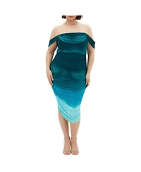 Plus Alyssa Print Midi Dress