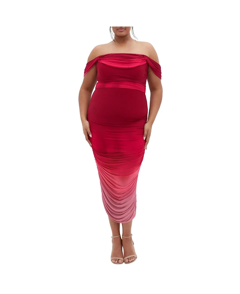 Plus Alyssa Print Midi Dress