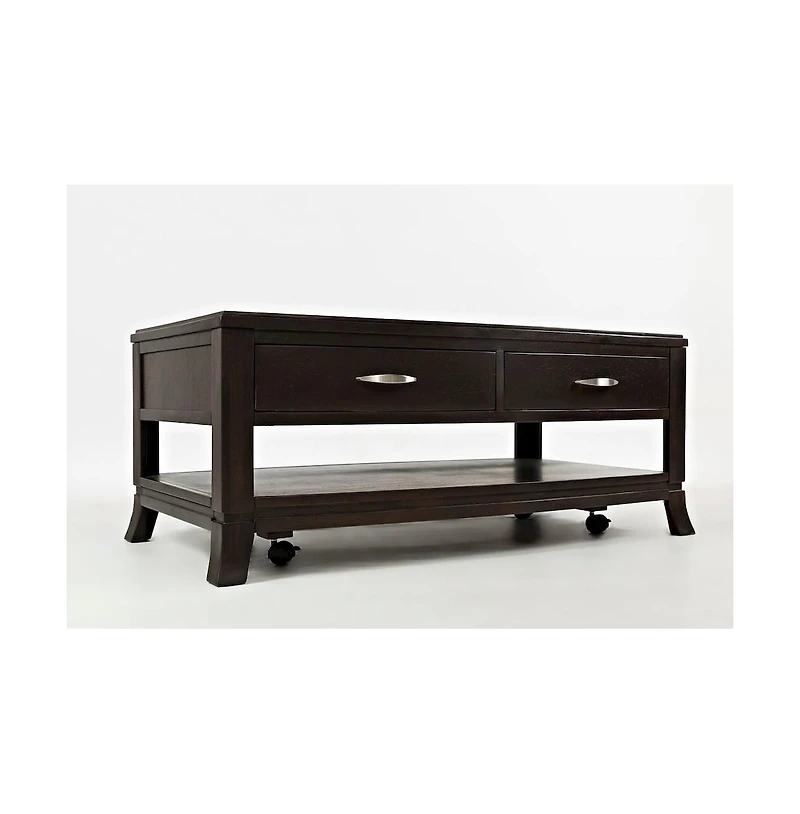 Downtown Contemporary 48" Coffee Table, Dark Merlot