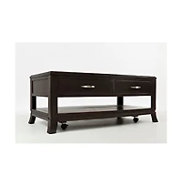 Downtown Contemporary 48" Coffee Table, Dark Merlot