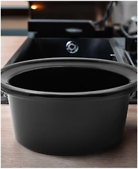 Elite Cuisine 8.5 Quart Stainless Steel Programmable Slow Cooker with locking lid