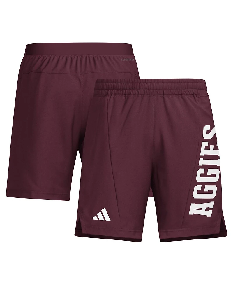 Adidas Men's Maroon Texas A M Aggies Designed for Training Aeroready Shorts