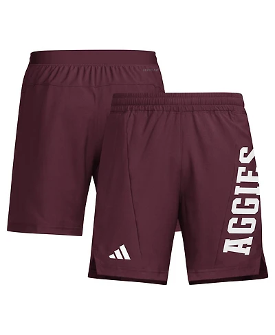 Adidas Men's Maroon Texas A M Aggies Designed for Training Aeroready Shorts