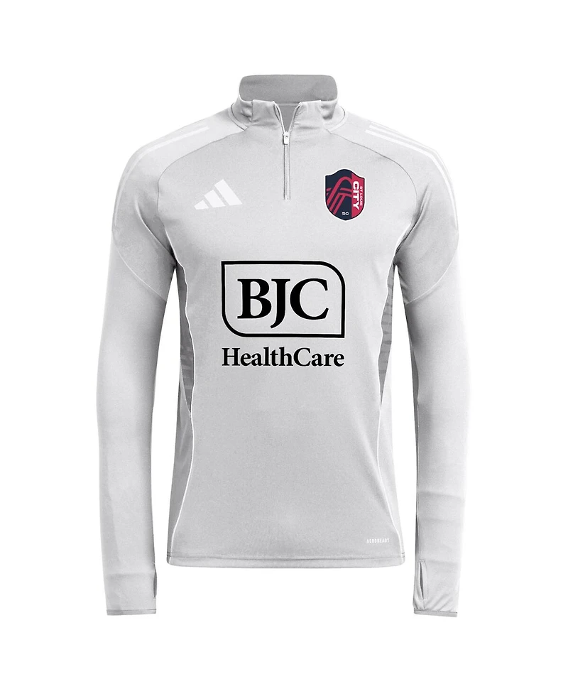 Adidas Men's Silver St. Louis City Sc 2025 Quarter-Zip Long Sleeve Training Top