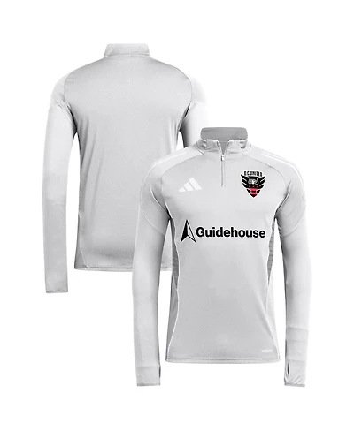 Adidas Men's Silver D.c. United 2025 Quarter-Zip Long Sleeve Training Top