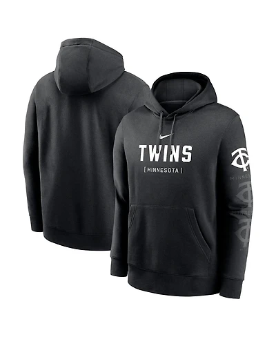 Nike Men's Black Minnesota Twins Fashion Club Pullover Hoodie