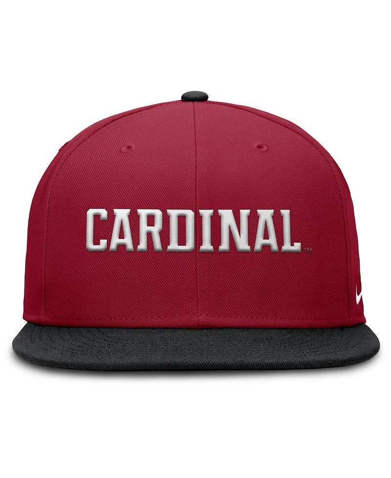 Nike Men's Cardinal/Black Stanford Cardinal Two-Tone Primetime Performance Fitted Hat