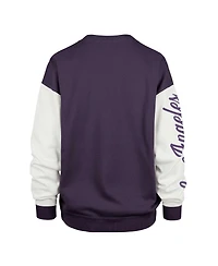'47 Brand Women's Oversized Pullover Sweatshirt Purple Los Angeles Lakers Rise Andie Pullover Sweatshirt