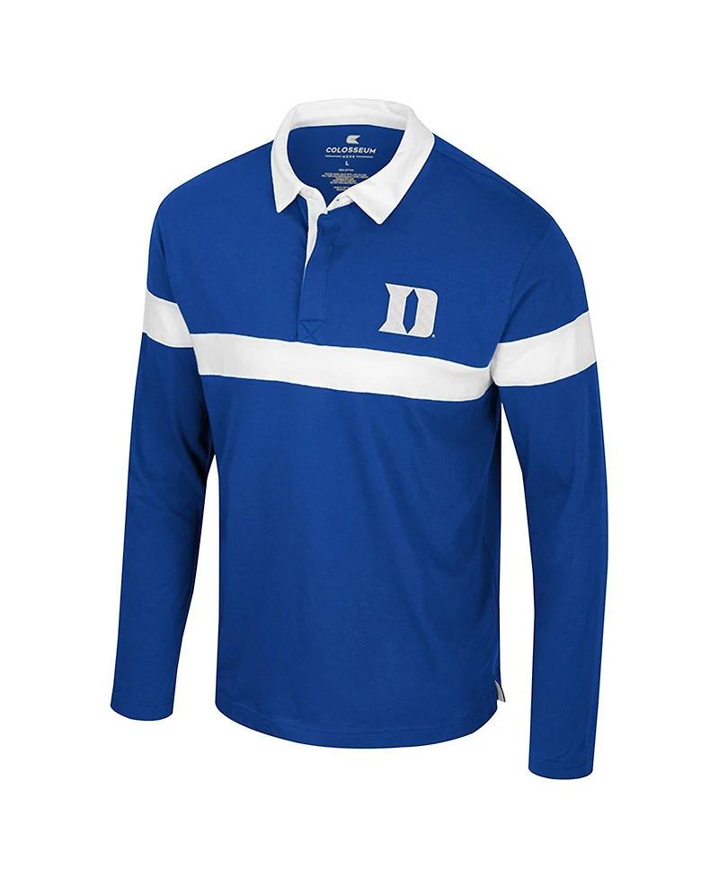 Colosseum Men's Royal Duke Blue Devils Too Cool For School Long Sleeve Polo