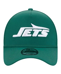New Era Men's Green New York Jets A-Frame 9FORTY Adjustable Hat