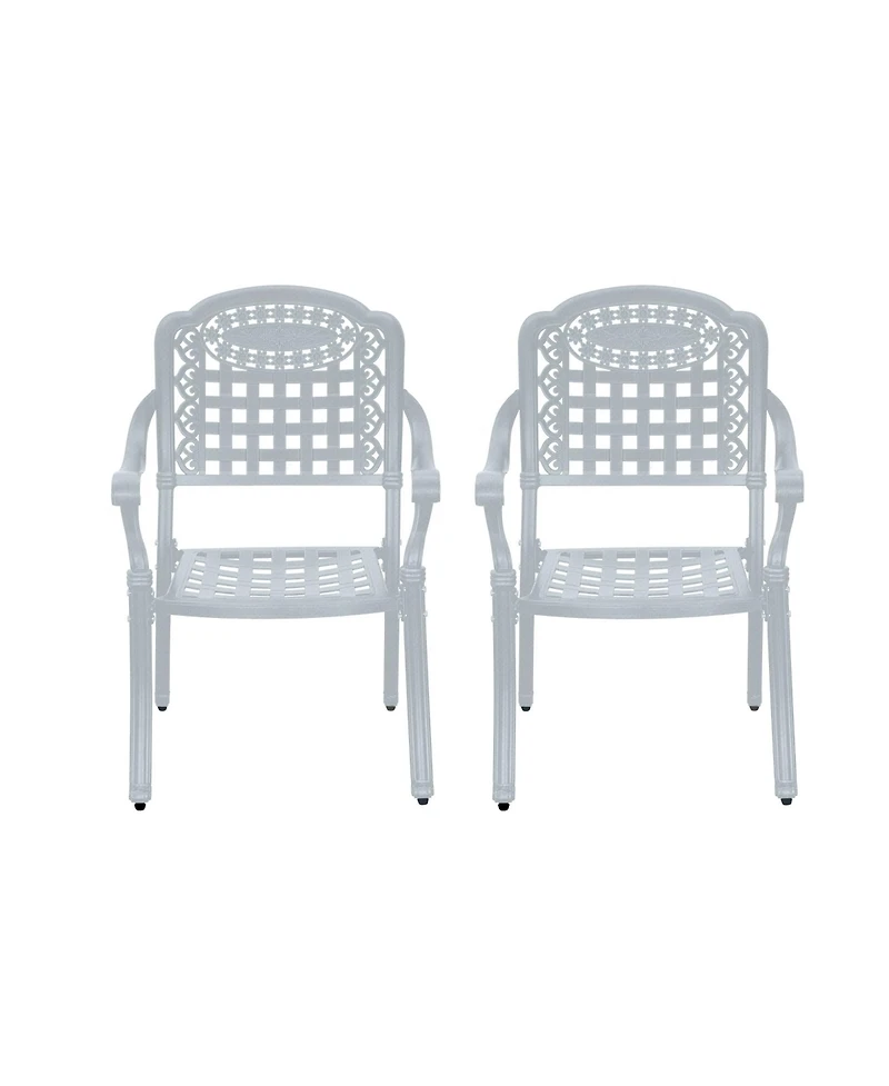 Patio Chairs set of 2 Cast Aluminum Patio Furniture Outdoor Patio Chairs Metal Patio Chairs Garden Chair for Indoor Outdoor Bistro Chairs for Balcony