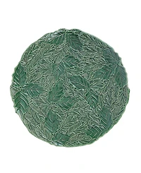 Vietri Lastra Holiday Green Figural Round Platter
