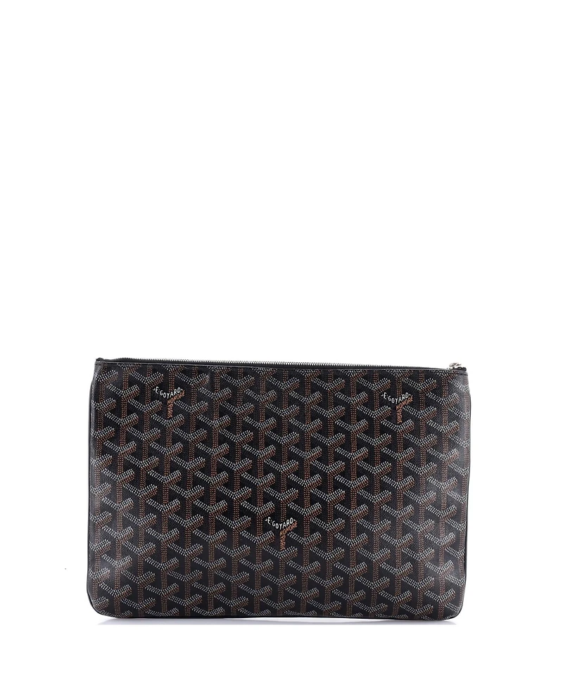 Pre-Owned Goyard Mm Senat Zip Pouch Coated Canvas