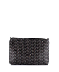Pre-Owned Goyard Mm Senat Zip Pouch Coated Canvas