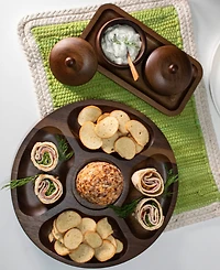BergHOFF Acacia Wood 2-Pc. Divided Tray and Serving Platter Set