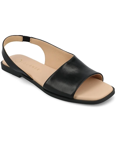 Journee Collection Women's Brinsley Slingback D'Orsay Flat Sandals