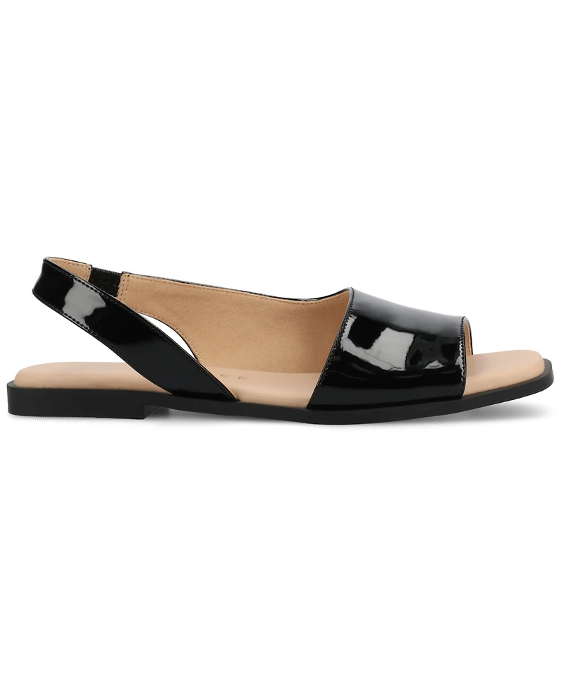 Journee Collection Women's Brinsley Slingback D'Orsay Flat Sandals