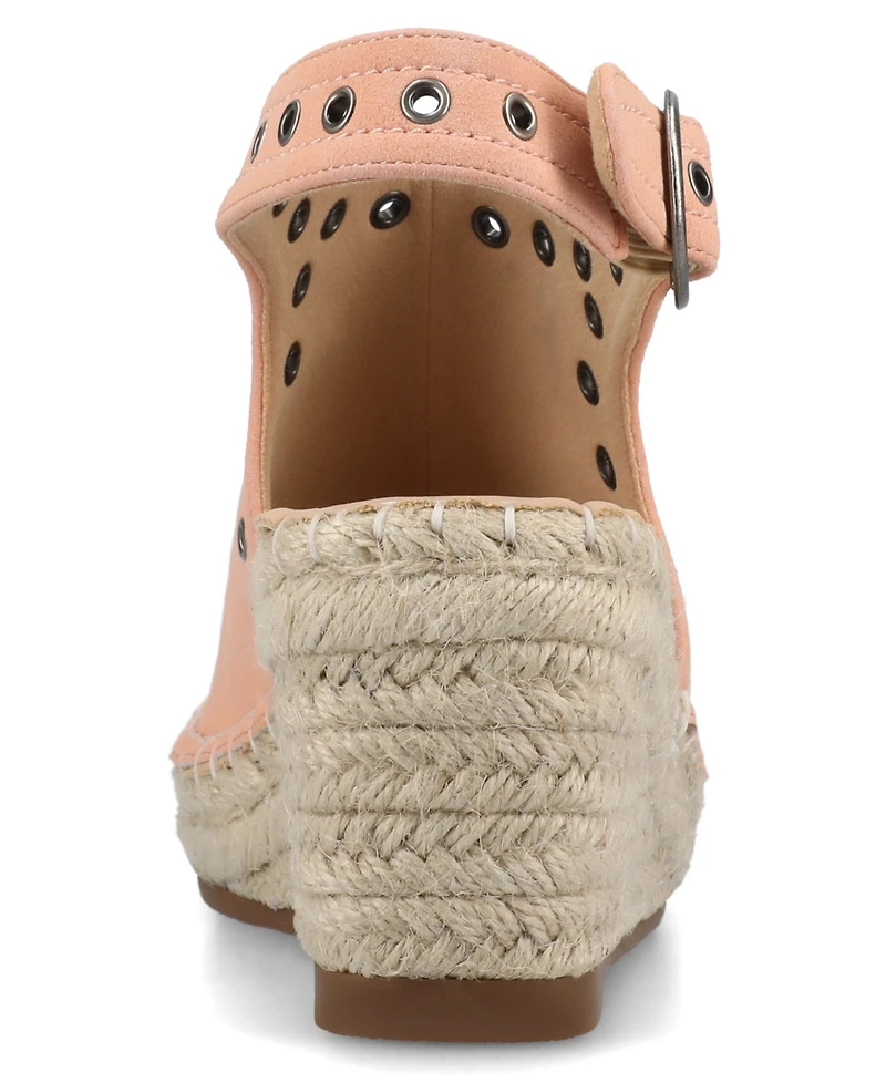 Journee Collection Women's Crisie Peep Toe Espadrille Wedge Sandals