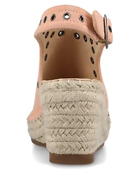 Journee Collection Women's Crisie Peep Toe Espadrille Wedge Sandals